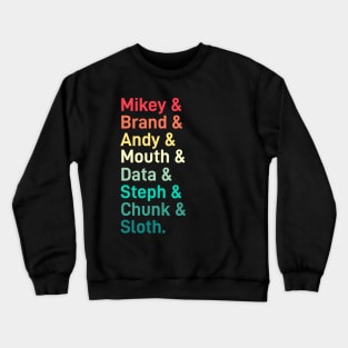 The Goonies, Character Names Crewneck Sweatshirt